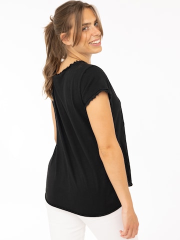 T-shirt 'Positive Mind' Zwillingsherz en noir