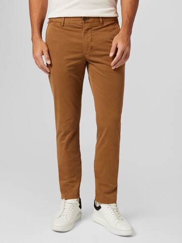 TOMMY HILFIGER Slimfit Chino nadrág - barna: elől