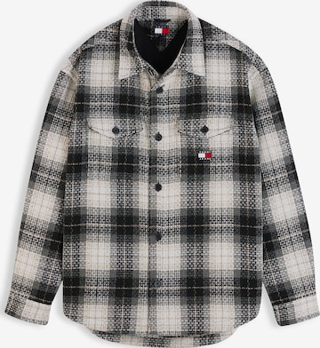 Tommy Jeans Regular Fit Hemd in Schwarz: Vorderseite