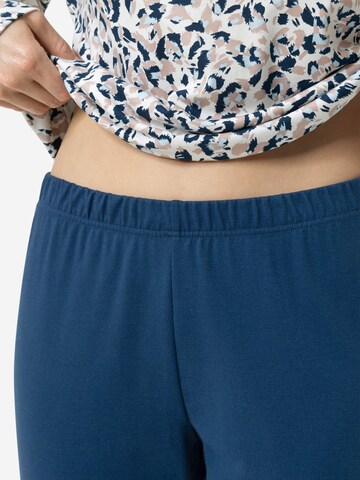 Mey Pyjama 'Soft Leo' in Blauw