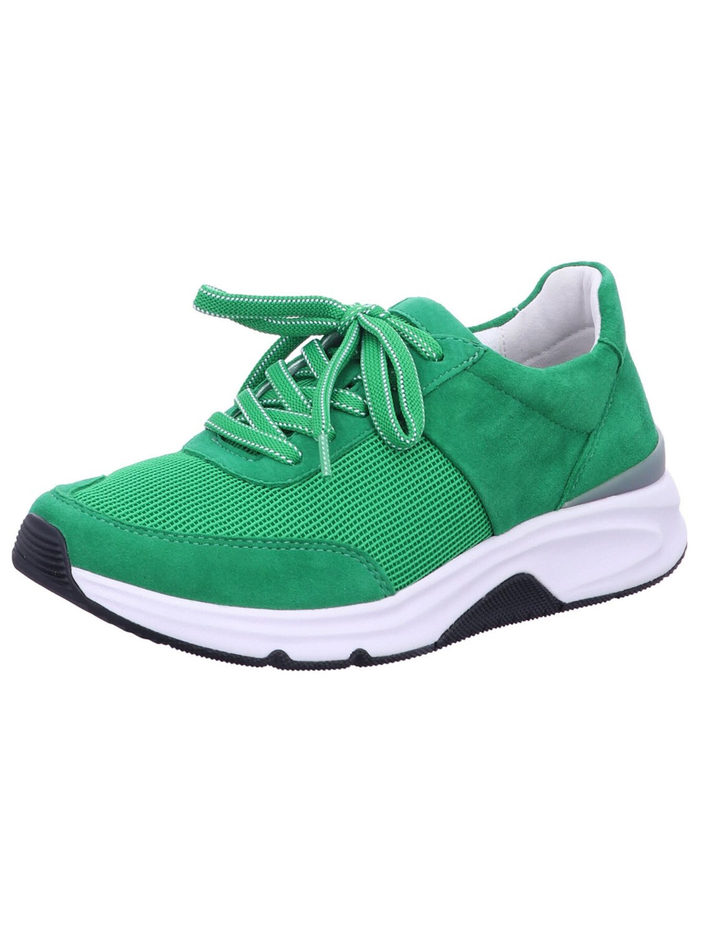Gabor Comfort Sneakers 'Klassischer Schnürschuh Damen 46.897.34 Echtleder in grün' in Green: front