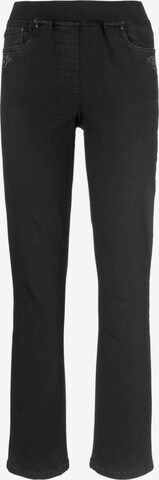 Goldner Regular Jeans 'Louisa' in Black: front