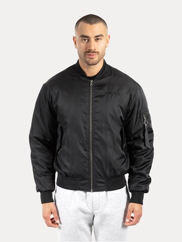 Veste mi-saison Smilodox en noir : devant