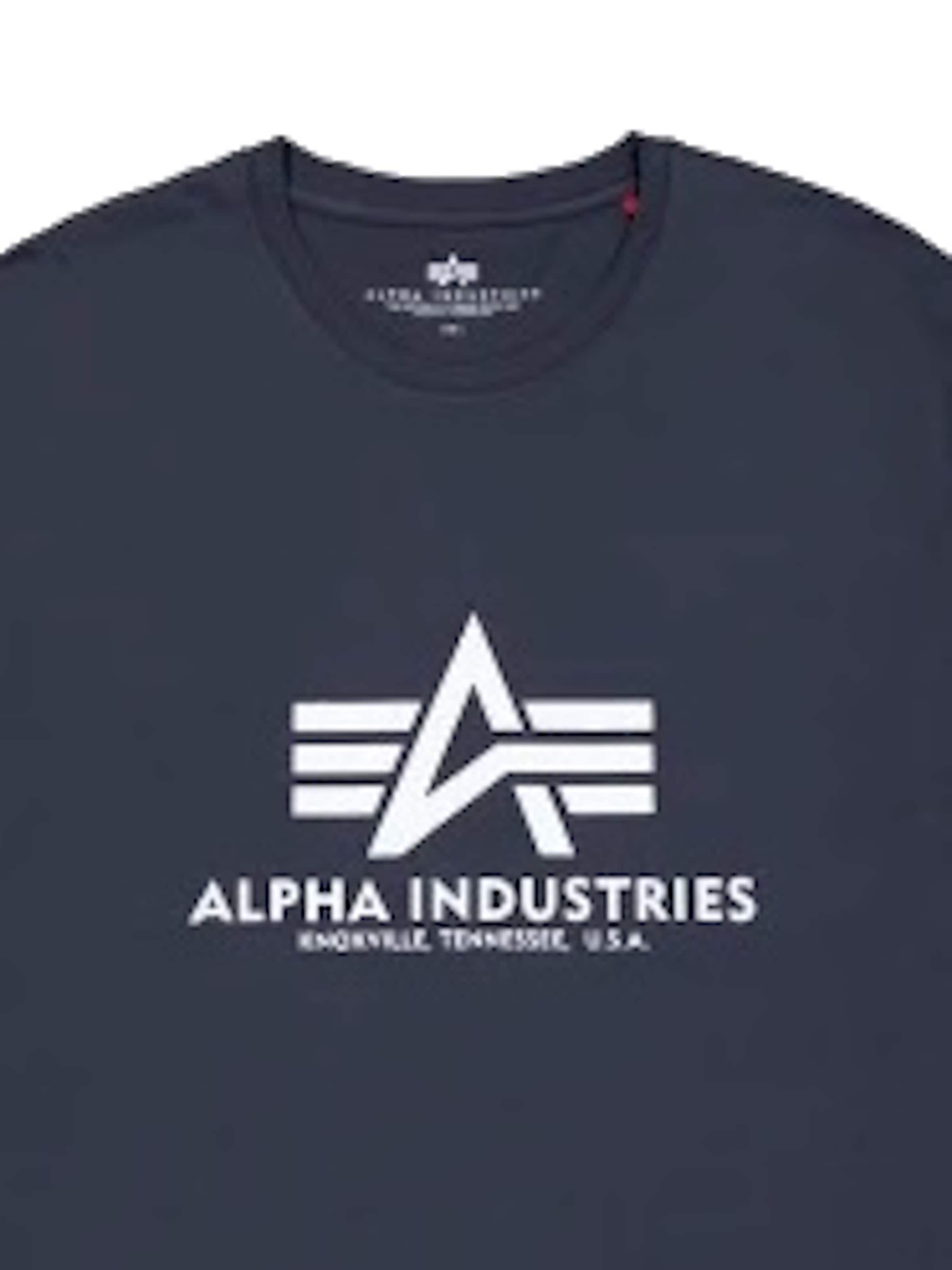 ALPHA INDUSTRIES T-Shirt 'Basic' in Blau