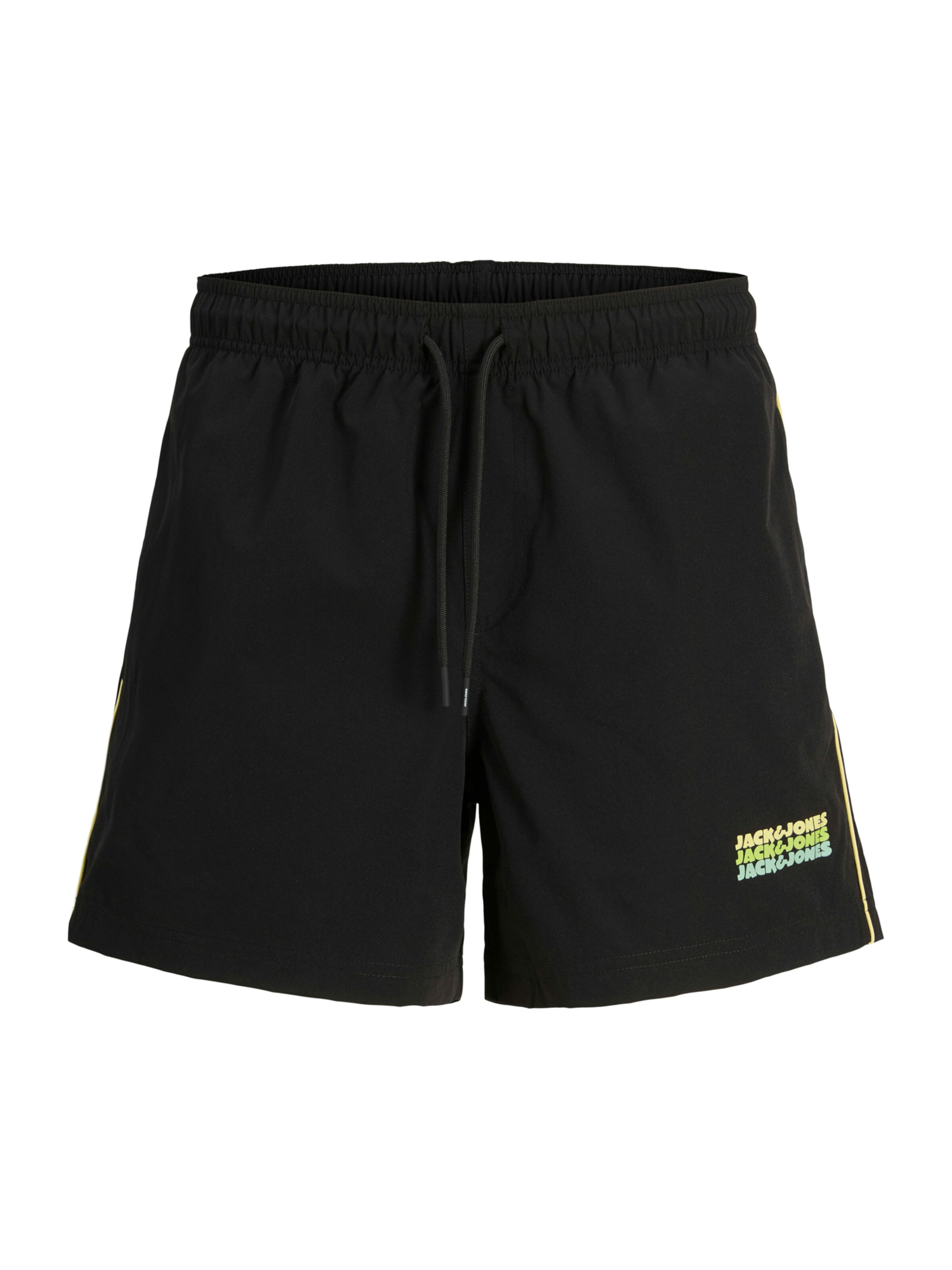 JACK & JONES Board Shorts 'JPSTMAUI SUNRISE' in Yellow / Black, Item view