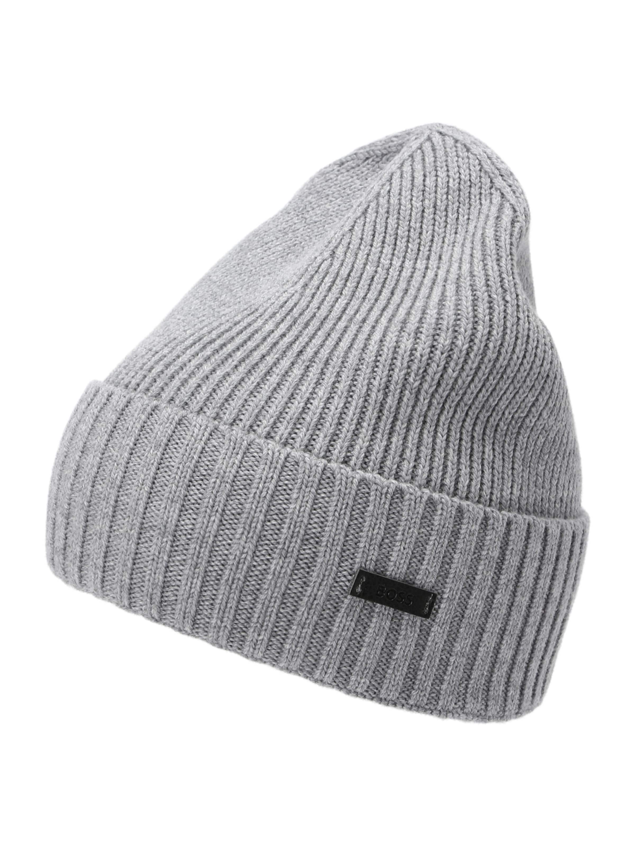 Bonnet &#x27;Fati&#x27; BOSS en gris : devant