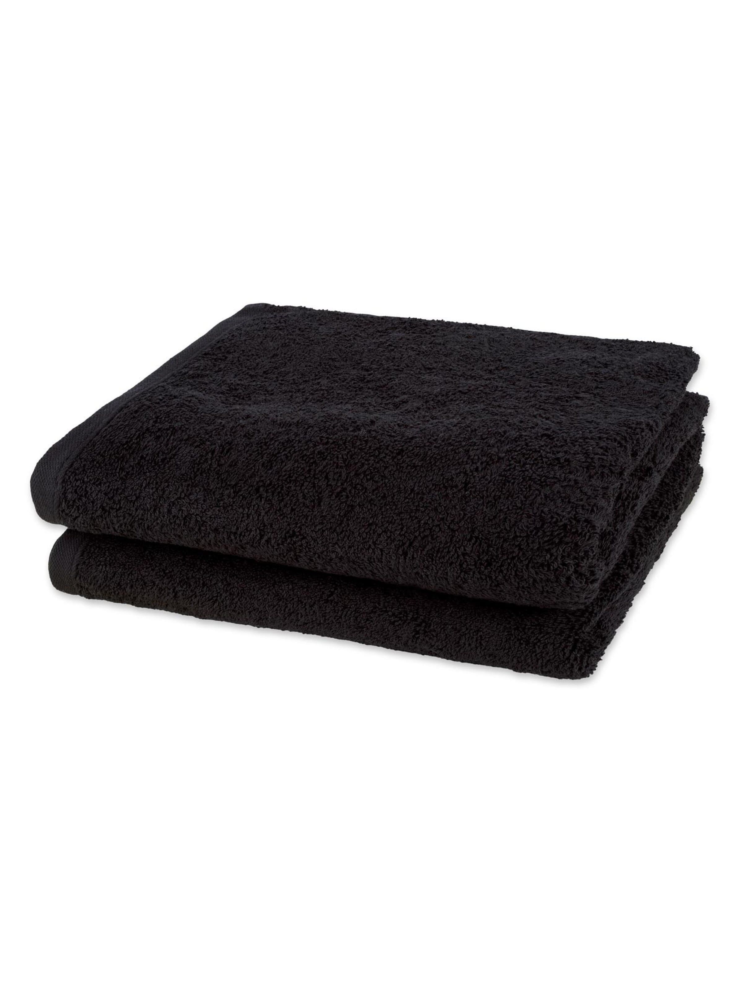 ROSS Handtuch 'Vita'‌‌ in Schwarz: Vorderseite