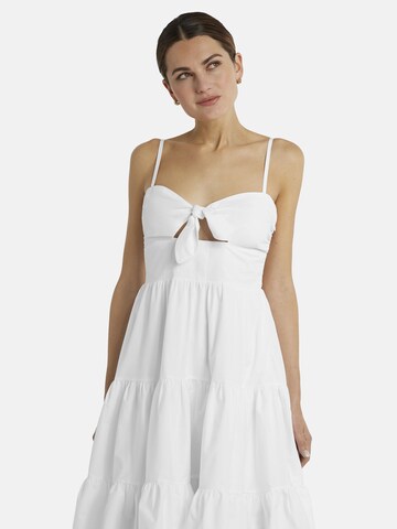 Nicowa Midikleid NARIWA in Weiß: Vorderseite