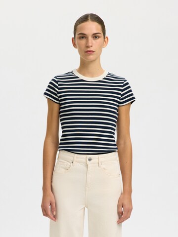 SELECTED - Camiseta 'SLFMILLY' en azul: frente