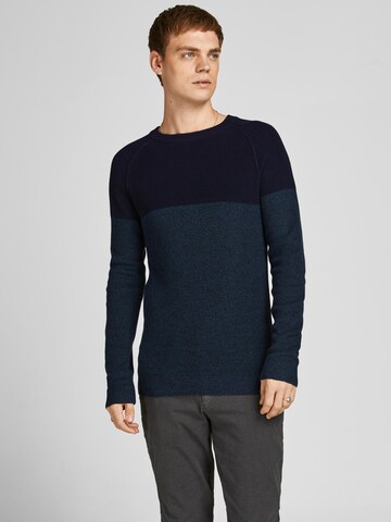 JACK & JONES Trui 'Spencer' in Blauw: voorkant