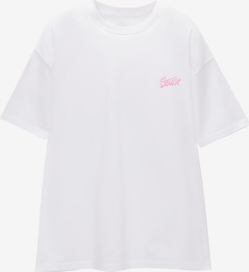 Pull&Bear Shirt in White: front