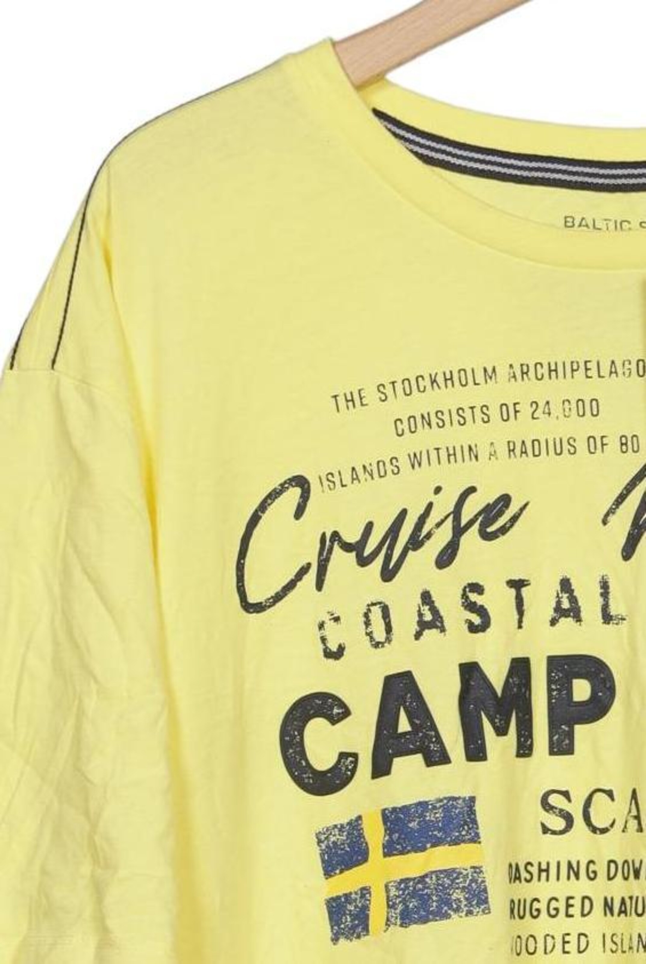 CAMP DAVID Shirt in 4XL in Yellow