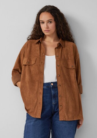 Chemisier QS en marron : devant