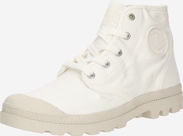 Baskets hautes 'Pampa' Palladium en blanc : devant