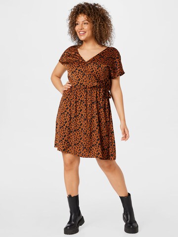 ABOUT YOU Curvy Summer Dress 'Mirell' in Brown: front