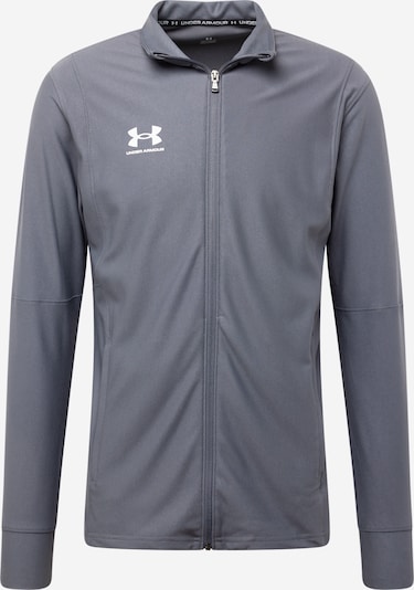 UNDER ARMOUR Sportsweatvest 'Challenger' in de kleur Donkergrijs / Wit, Productweergave