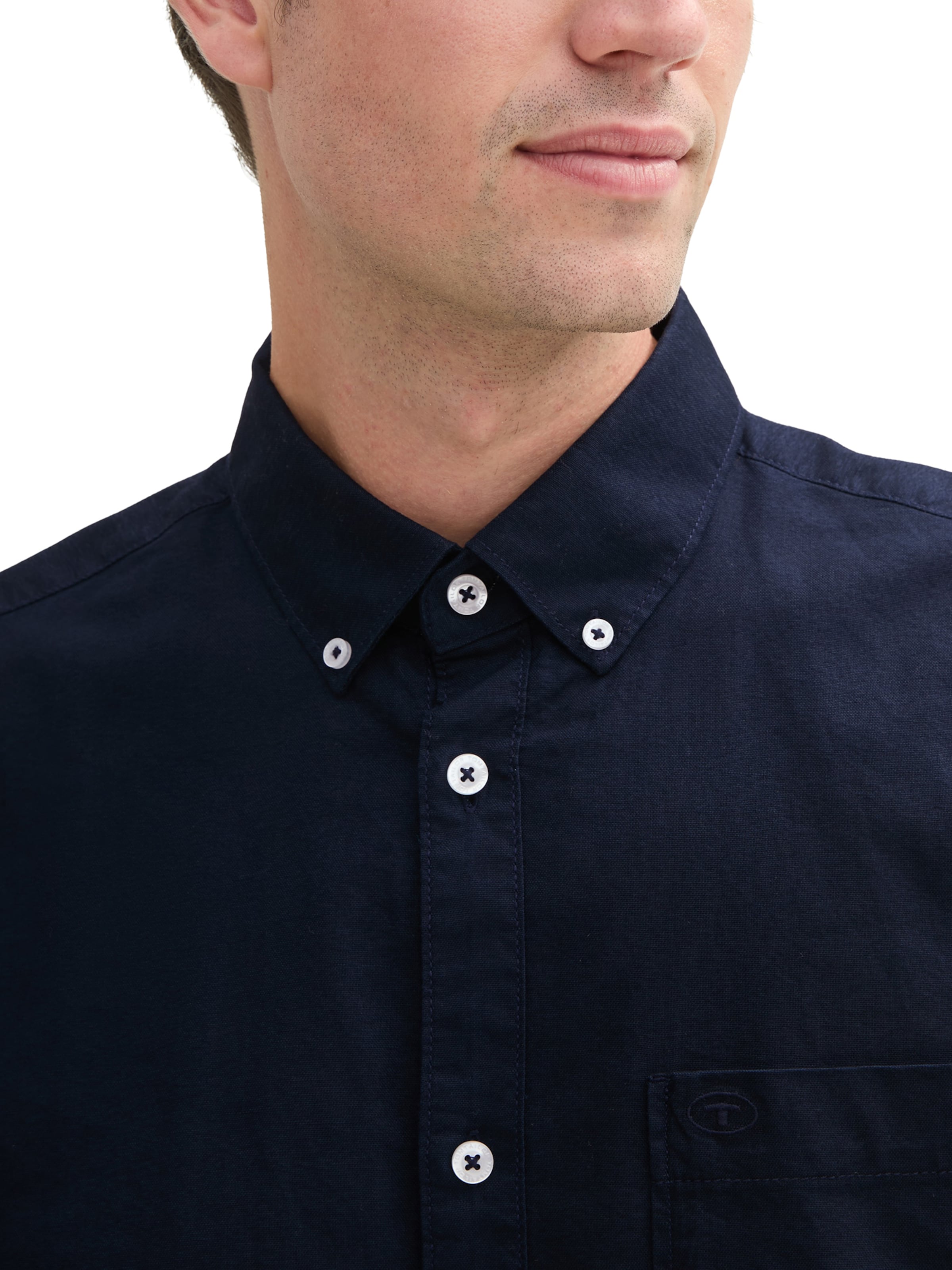 TOM TAILOR Regular fit Button Up Shirt in Blue