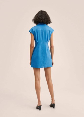 MANGO Shirt Dress 'Jero' in Blue