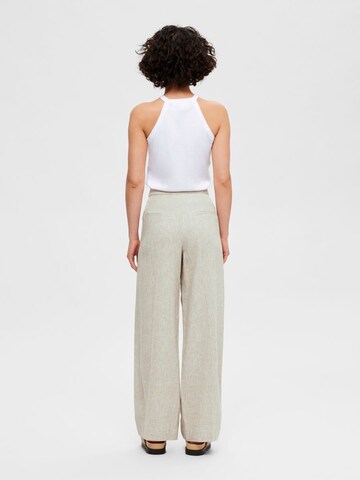 SELECTED FEMME Wide leg Pantalon in Beige