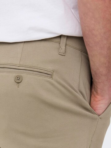 Regular Pantalon chino 'Mark' Only & Sons en beige