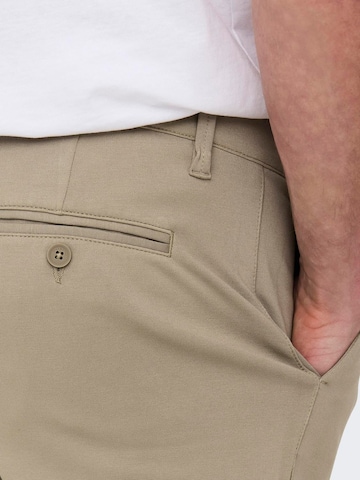 Only & Sons Regular Shorts 'Mark' in Beige