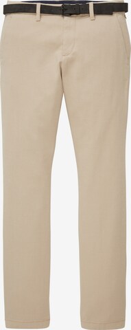 Pantalon chino TOM TAILOR en beige : devant