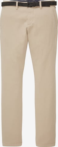 Pantalon chino TOM TAILOR en beige : devant