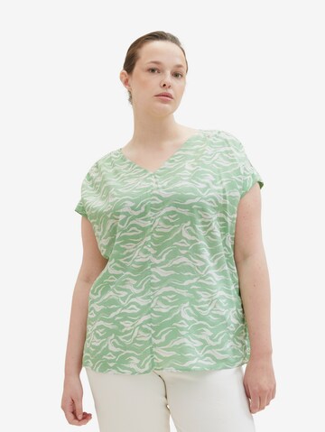 Tom Tailor Women + Bluza | zelena barva: sprednja stran