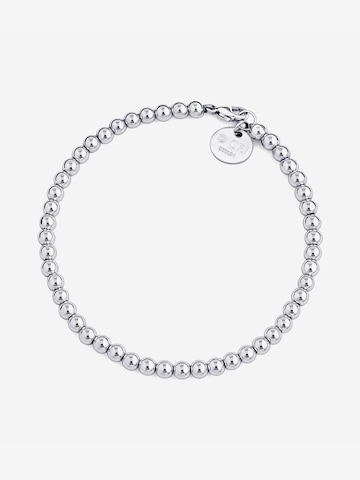 CLASSYANDFABULOUS Jewelry Bracelet 'CLASSYANDFABULOUS Beaded' in Silver: front