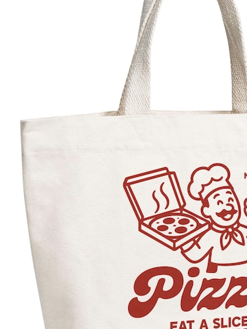 Neverless Strandtasche 'Pizza Lovers Club'‌‌‌‌ in Beige