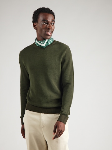 JACK & JONES Πουλόβερ 'JJEGlobe' σε πράσινο: μπροστά