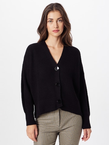 Trendyol Knit Cardigan in Black: front