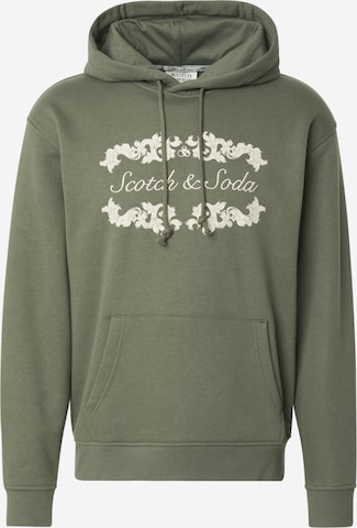 SCOTCH & SODA Collegepaita värissä vihreä: etupuoli