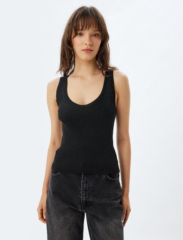 Koton Knitted Top in Black: front