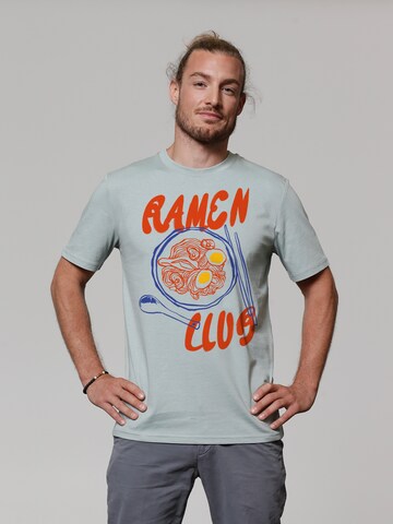Watapparel Shirt 'Ramen Club' in Groen: voorkant