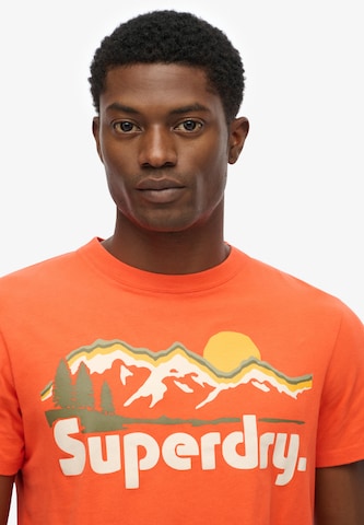 T-Shirt 'Great Outdoors' Superdry en rouge