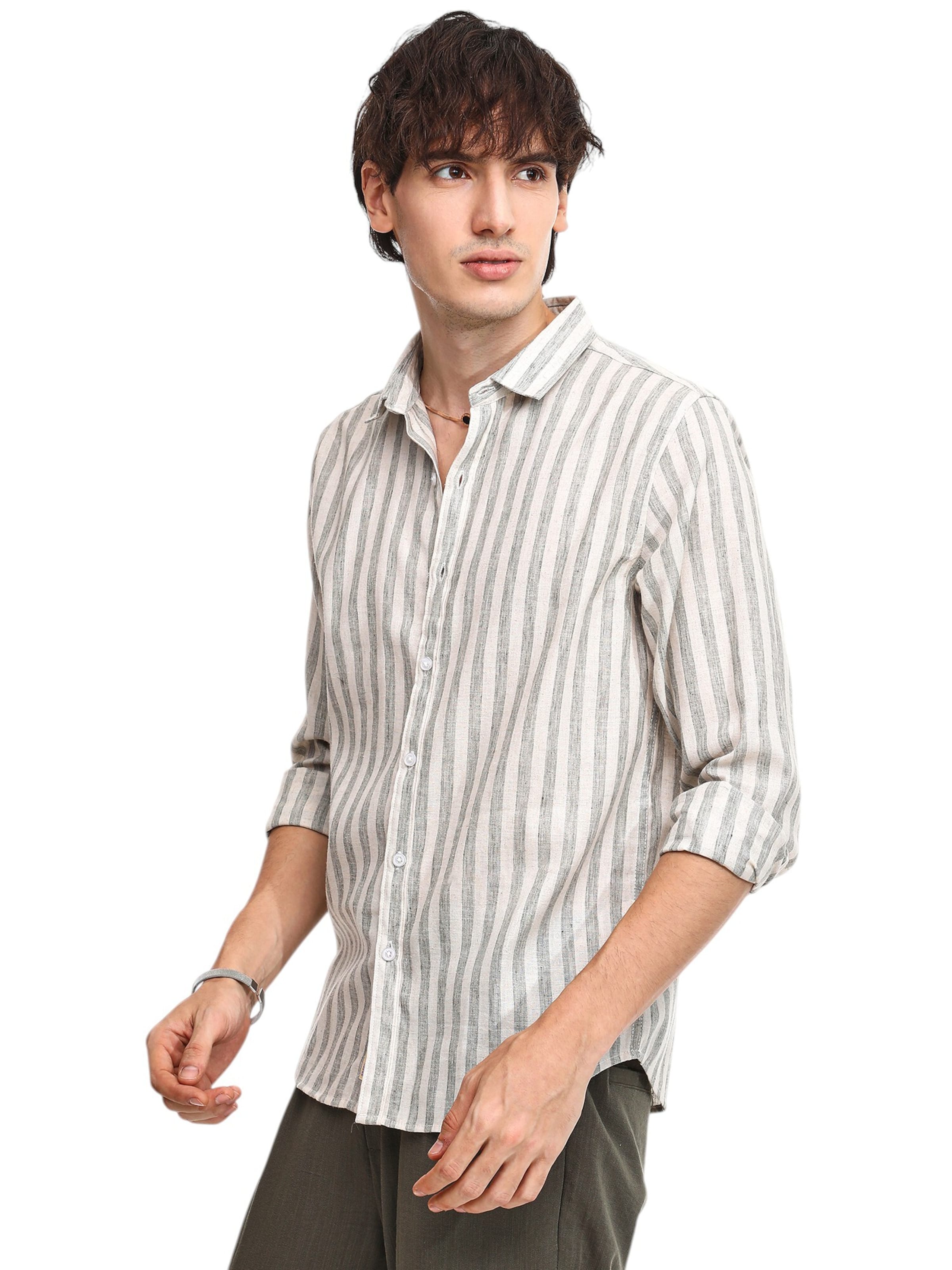 Campus Sutra Regular fit Риза 'Tisha' в сиво