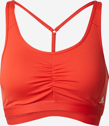 ADIDAS SPORTSWEAR Bustier Sport bh in Rood: voorkant