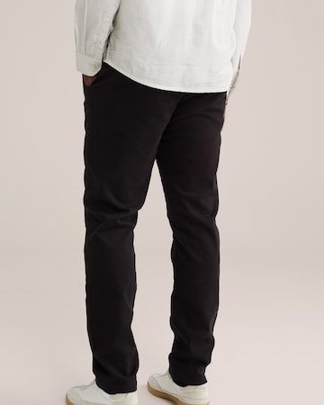 WE Fashion Štandardný strih Chino nohavice - Čierna