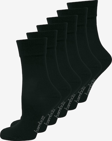 Nur Die Socke ' Bambus Komfort ' in Schwarz: predná strana