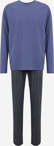 SCHIESSER Long Pajamas in Blue: front