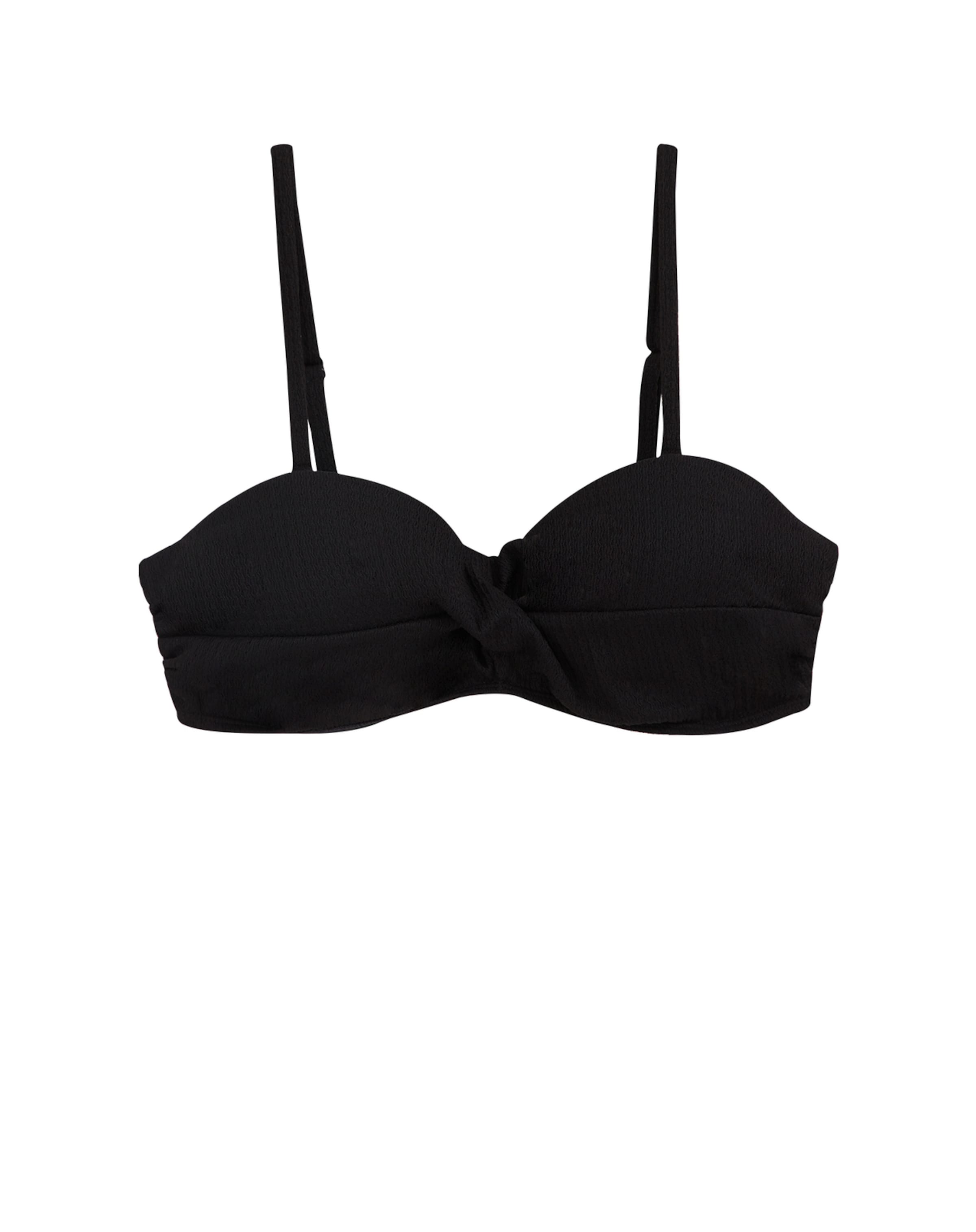 melns WE Fashion Balconette Bikini augšdaļa: no priekšpuses