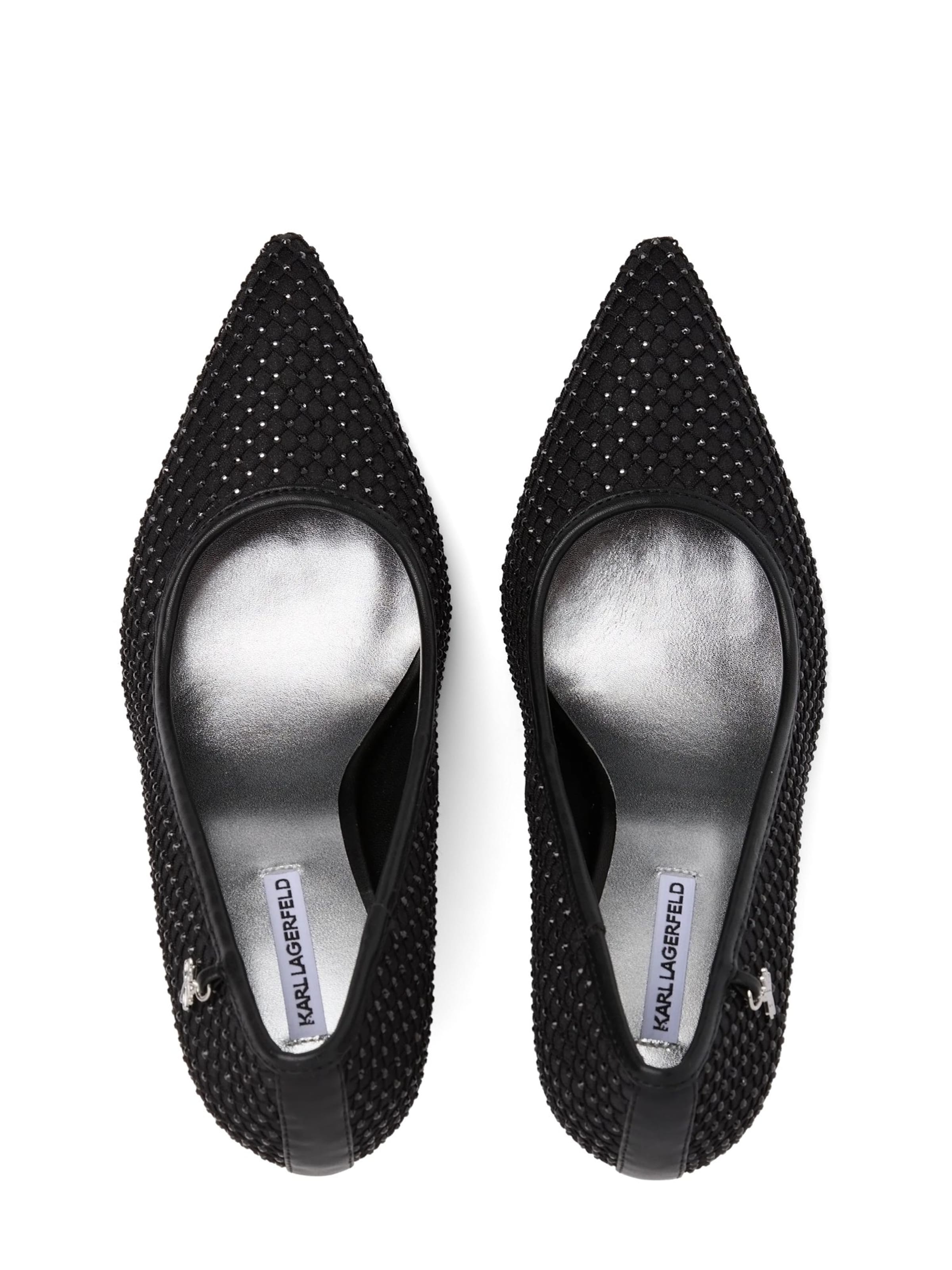 Pumps ' Sarabande Mesh-Pumps mit Edelsteinen ' de la Karl Lagerfeld pe negru