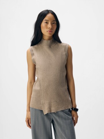 OBJECT Sweater 'OBJFAE THESS' in Brown: front