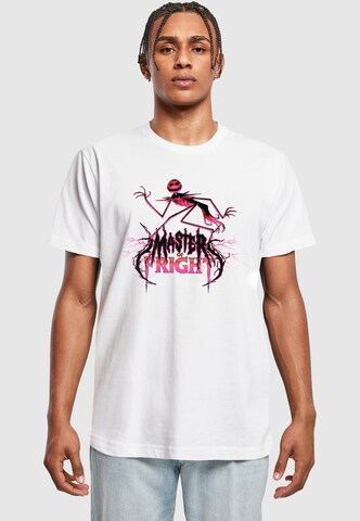 ABSOLUTE CULT Shirt 'The Nightmare Before Christmas - Master Fright' in White: front