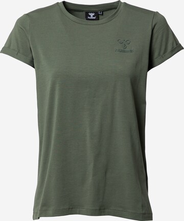 T-shirt fonctionnel Hummel en vert : devant