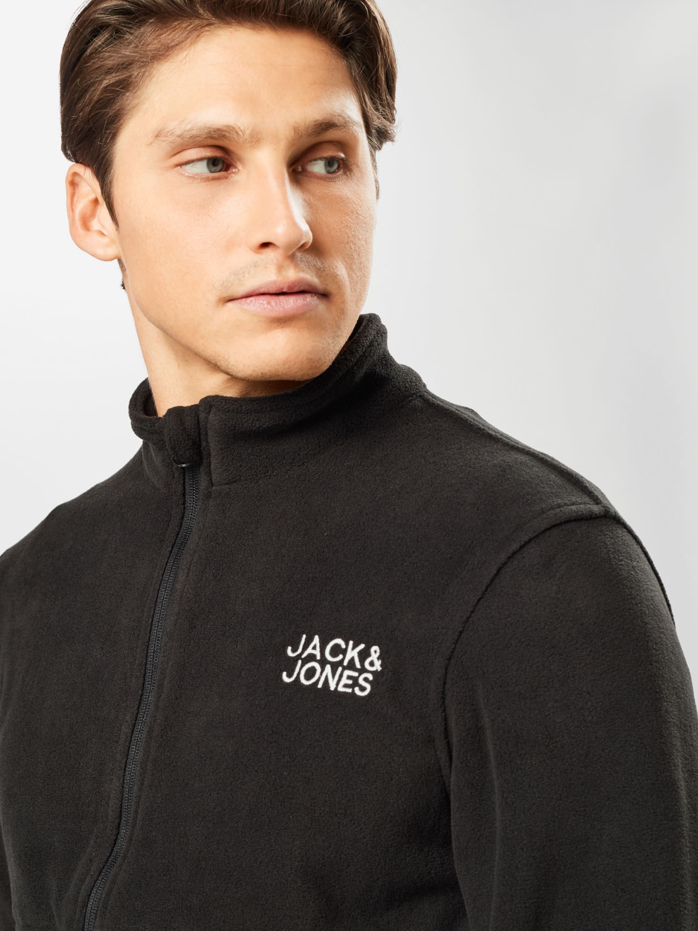 Männer Sweat JACK & JONES Jacke in Schwarz - TC83719 Männer Sweat JACK & JONES Jacke in Schwarz - TC83719