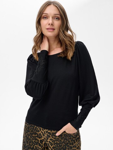 Blue Shadow Blouse in Black
