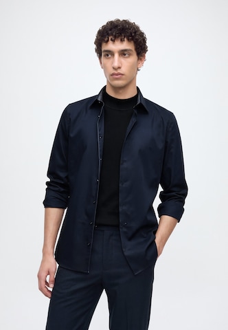 OLYMP Super Slim Fit Button Up Shirt in Blue