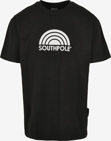 T-Shirt SOUTHPOLE en noir : devant